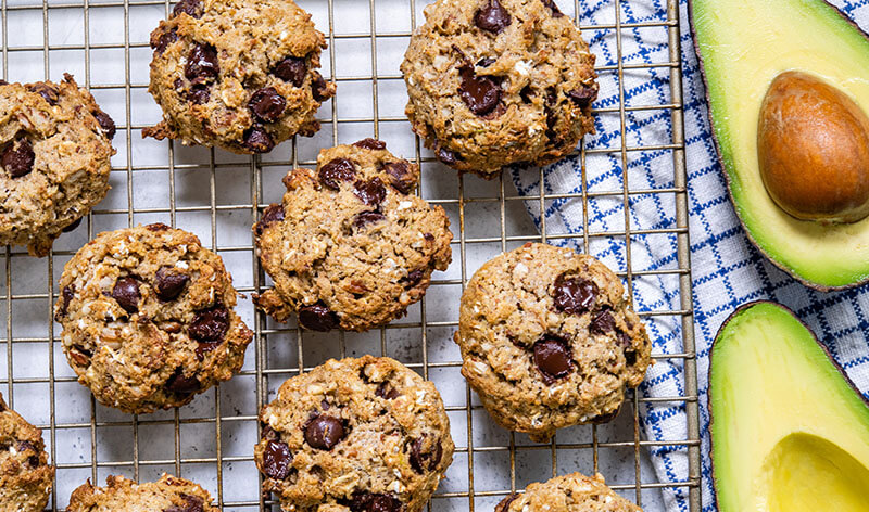 Avocado Cinnamon Pecan Chocolate Chip Cookies