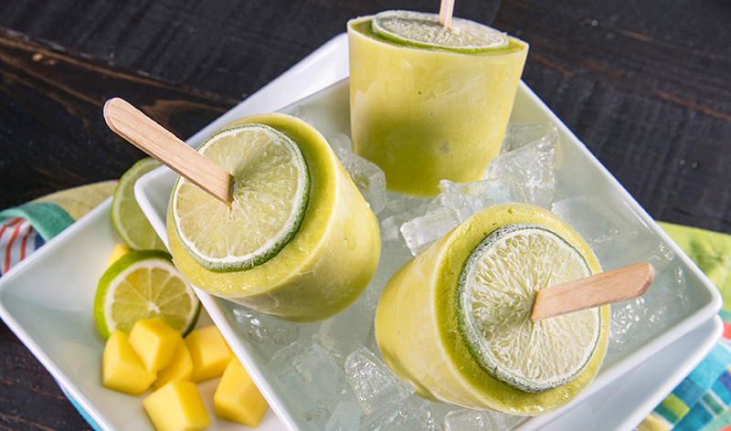 Tropical Avocado Margarita Pops