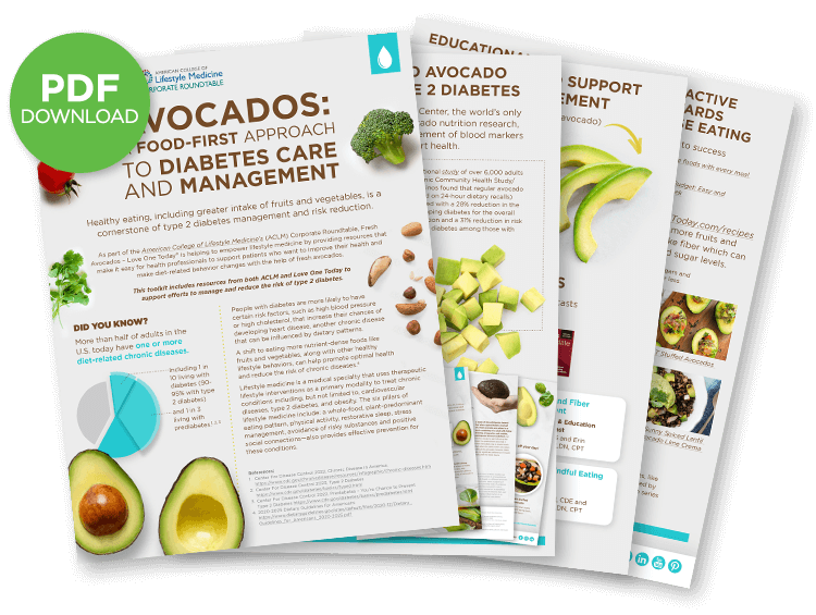 Avocados: A Food-First Approach to Diabetes Care and Management Free Toolkit