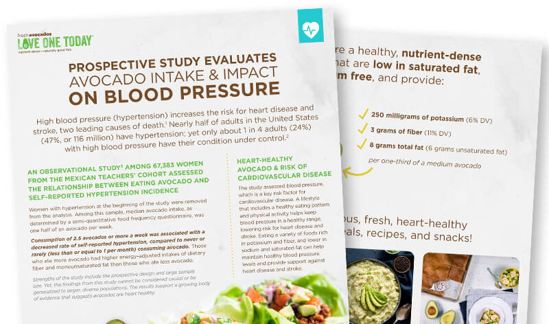 Prospective Study Evaluates Avocado Intake and Impact on Blood Pressure