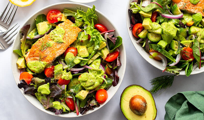 Salmon Salad with Avocado