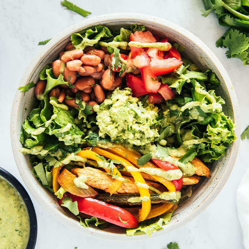chicken and avocado salad