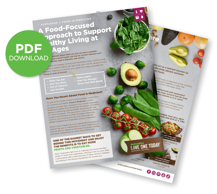 Avocados Plus Food is Medicine: A Food-Focused Approach to Support Healthy Living at All Ages
