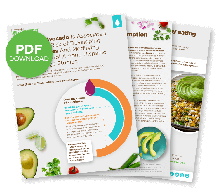 Consuming Avocado is Associated With a Lower Risk of Developing Type 2 Diabetes Among Hispanic Adults in a Study