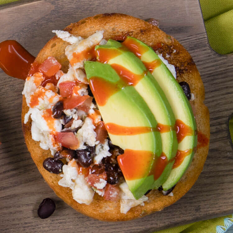 Open Faced Egg and Avocado Toast