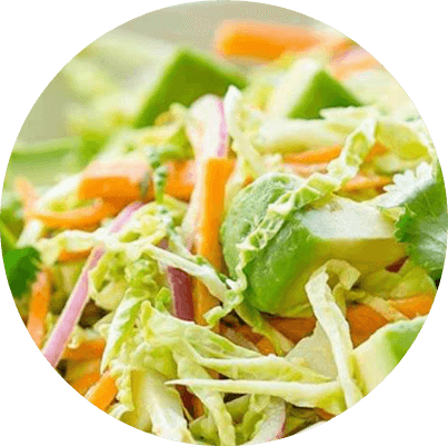 Avocado carrot coleslaw