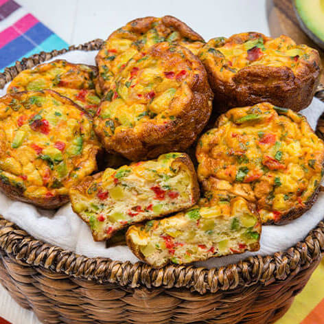 Fiesta Chile and Avocado Mini Frittatas