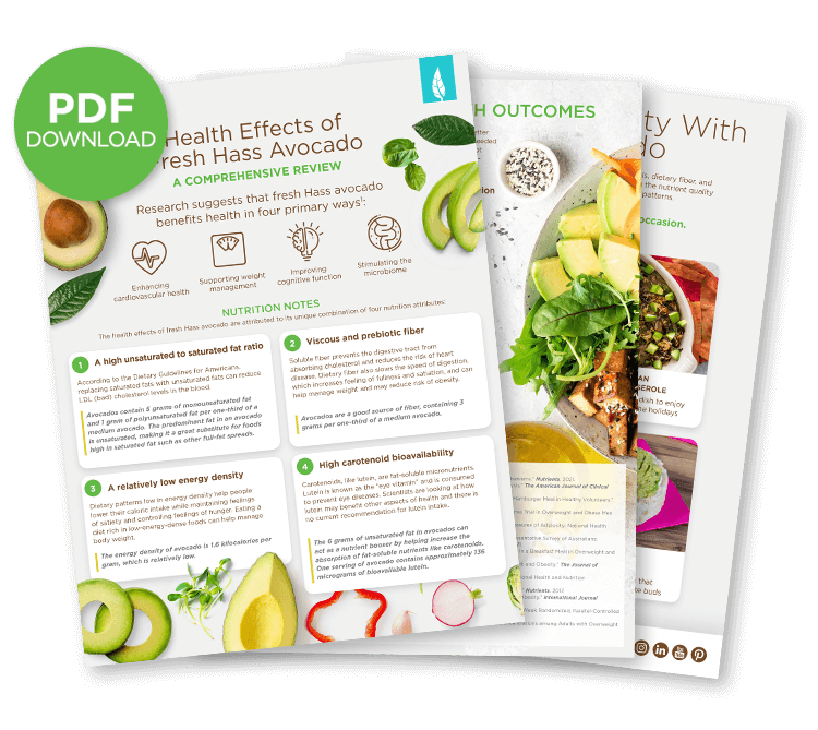 Health Effects of Fresh Hass Avocado