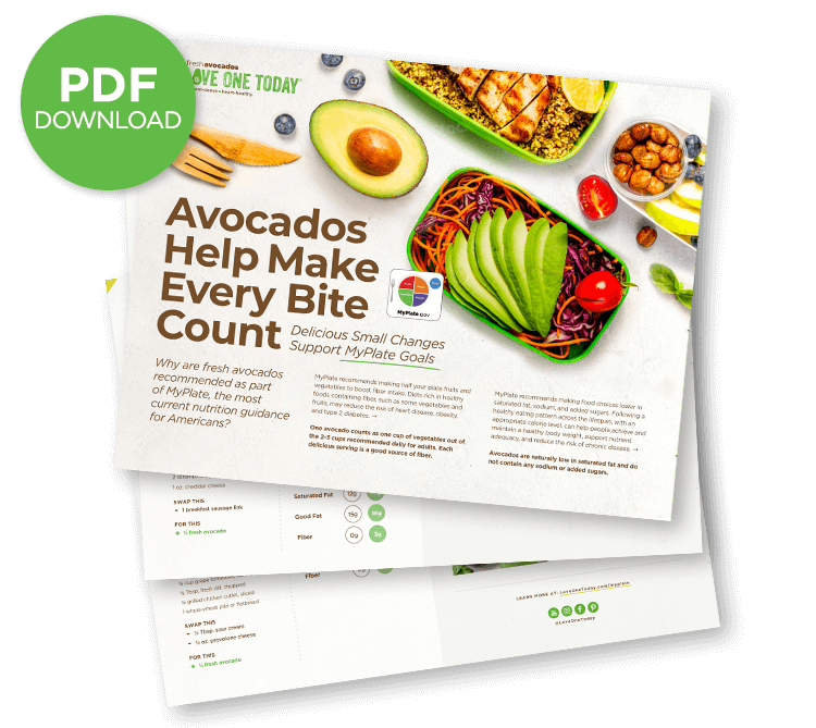 Simple Ways to Eat and Avocado with MyPlate