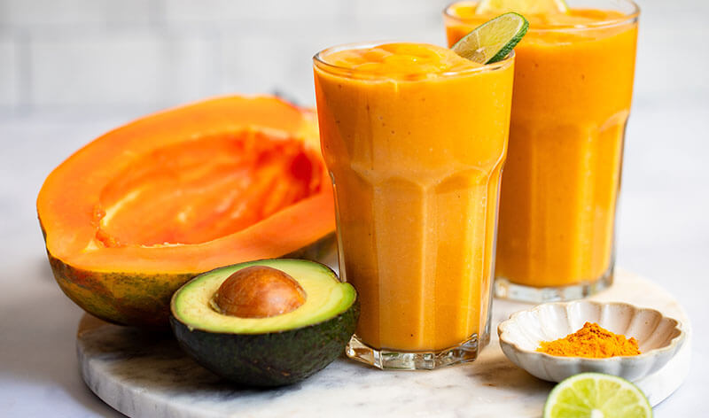 Papaya Avocado Smoothie
