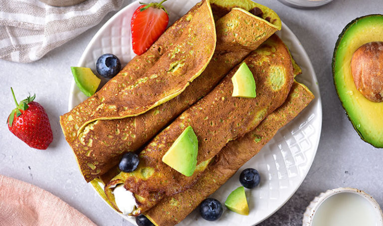 Avocado Pancake Roll-Ups