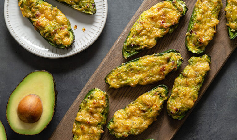 Avocado Stuffed Jalapeño Poppers