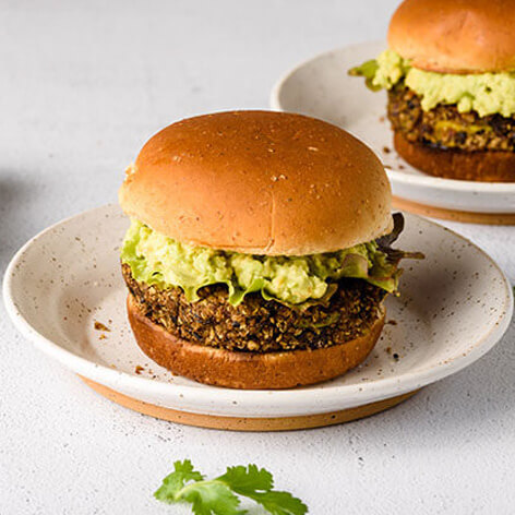 burger with avocado