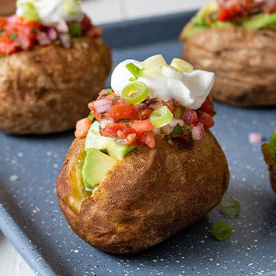 Heart-Healthy Baked Potato with Salsa Fresca and Avocado