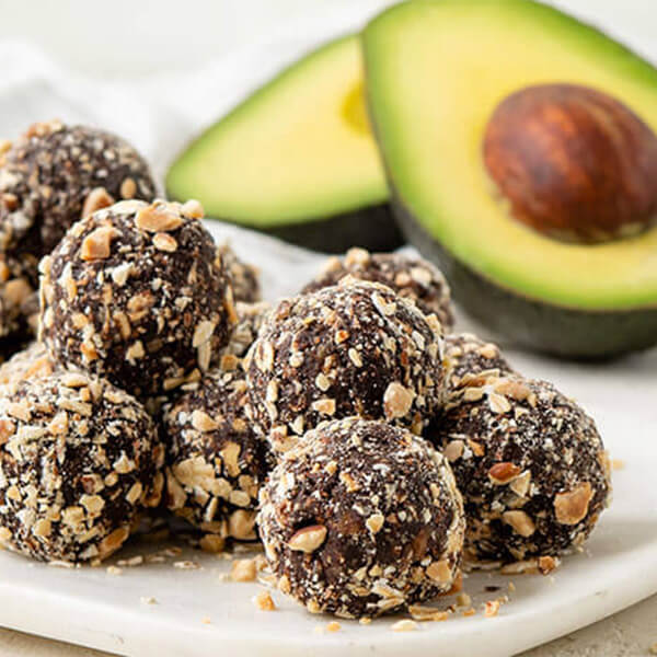 Chocolate almond avocado oat bites