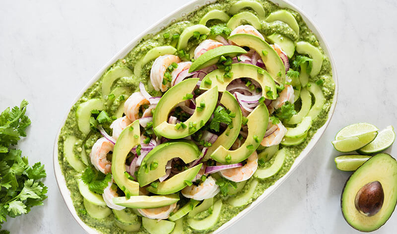 Fresh Lime and Avocado Aguachiles