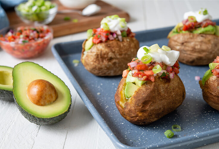 Heart-Healthy Baked Potato with Salsa Fresca and Avocado