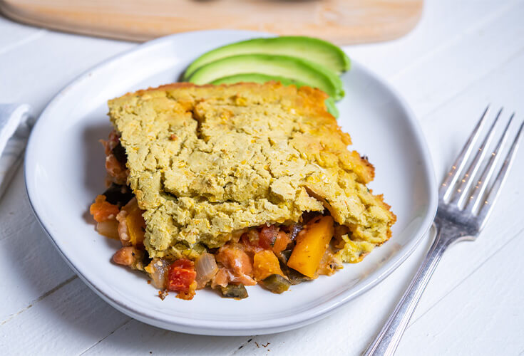 Meat Tamale Pie made with Avocado