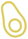 yellow avocado icon