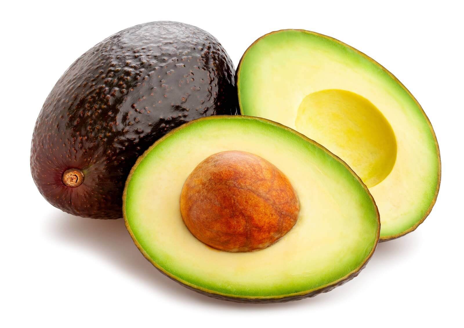 avocado and halves