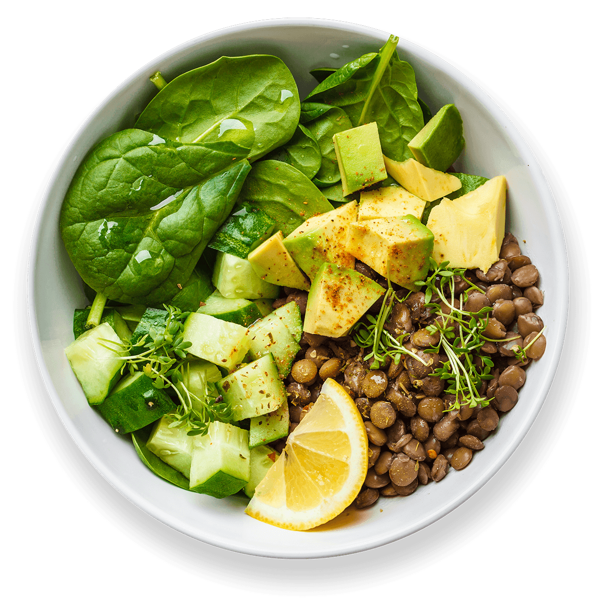 avocado vegetables and beans