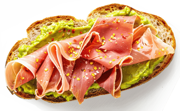 open-faced avocado sandwich