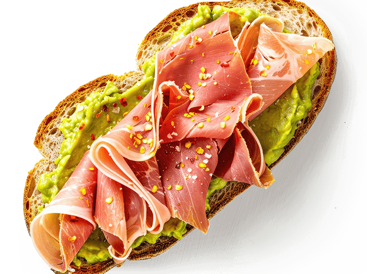 open-faced avocado sandwich