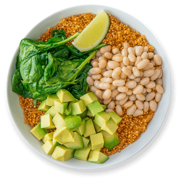 avocado and quinoa bowl