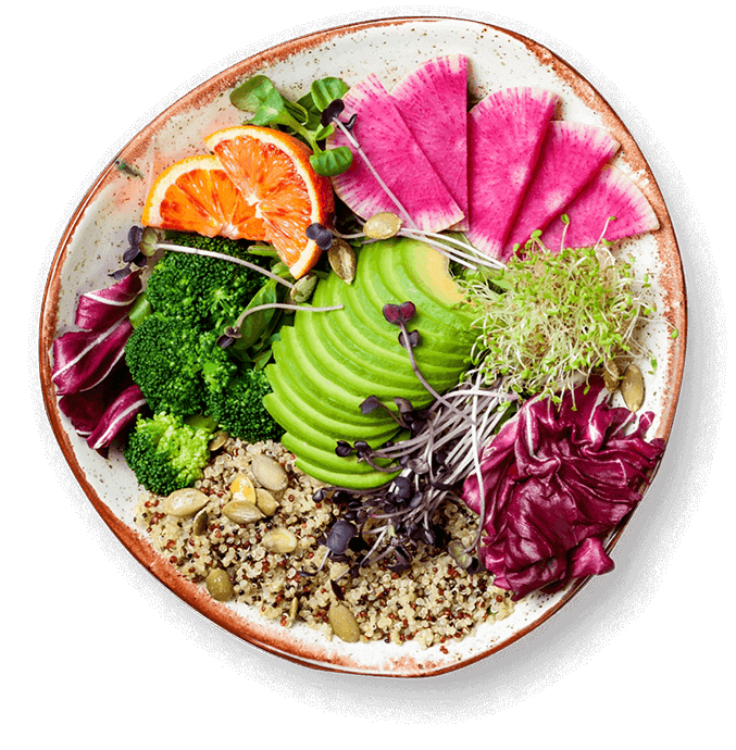 avocados in a salad