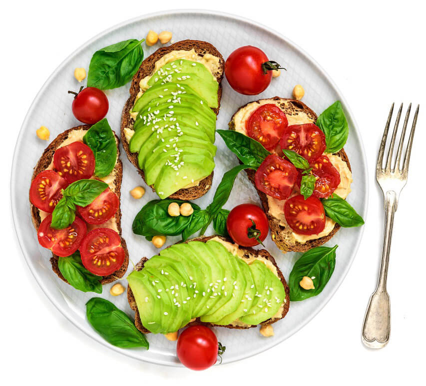 avocado toast plate