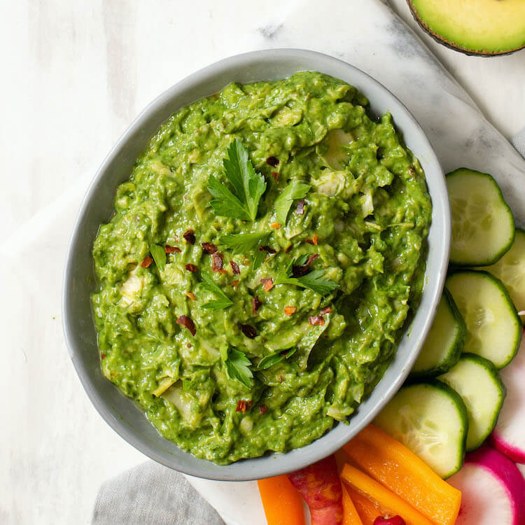 Avocado Spinach and Artichoke Spread