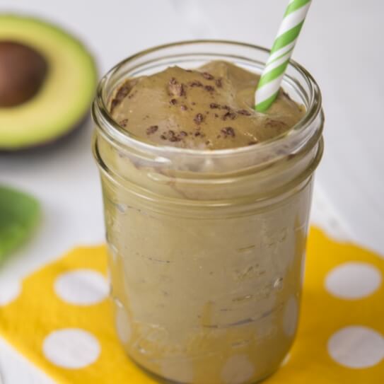 Dark Chocolate Avocado Mousse Smoothie
