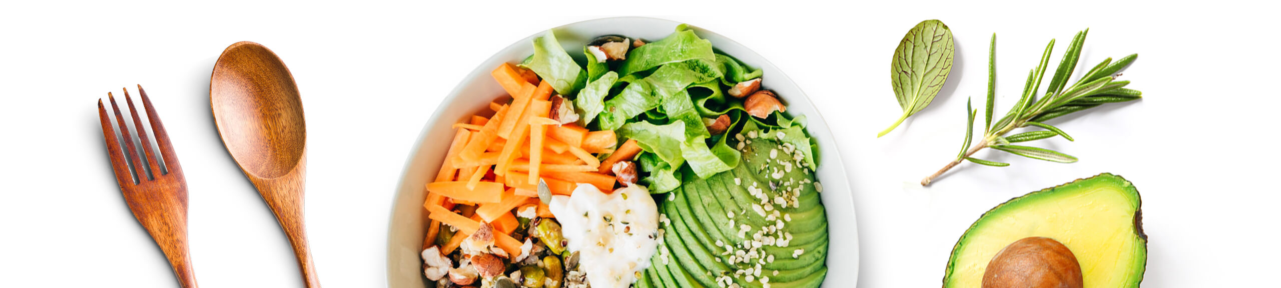 avocado salad bowl with garnish