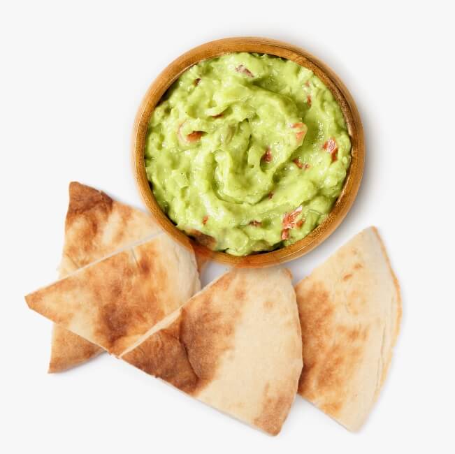 pita and guacamole