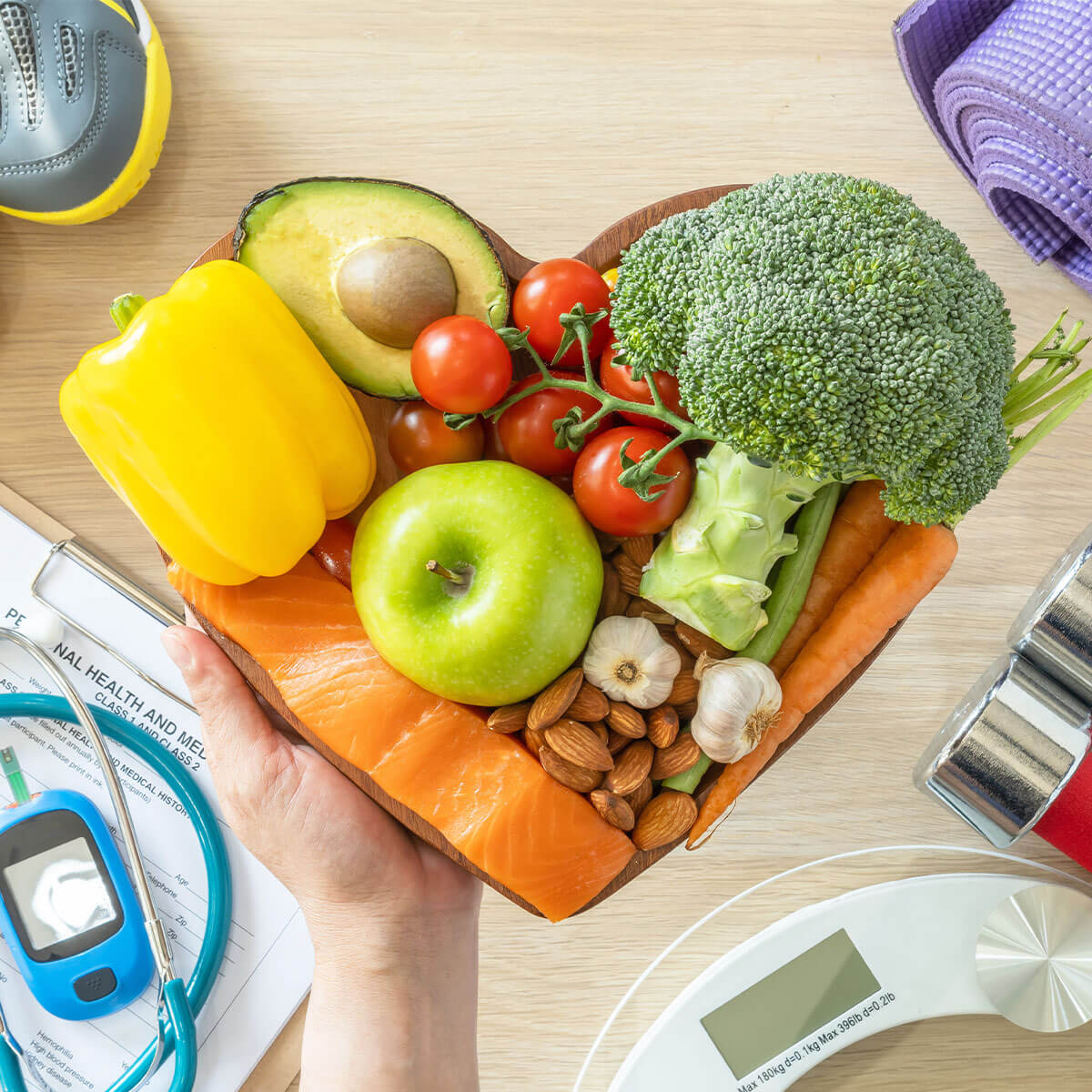 heart healthy food including avocado