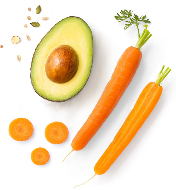 carrots and avocados