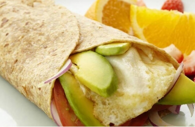 Avocado Egg White Breakfast Wrap