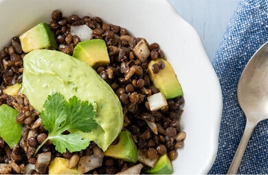 Spiced Lentil Bowl with Avocado