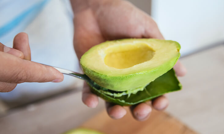 Scoop Out Avocado for Guacamole
