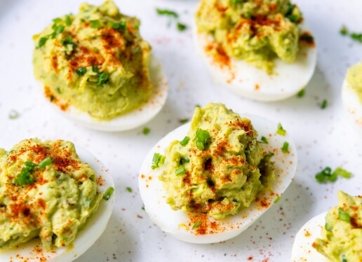 Deviled eggs with Avocado