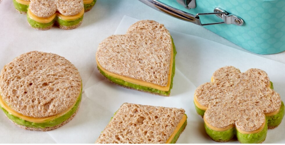 mini shaped sandwiches