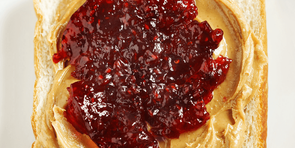 peanut butter and jelly toast