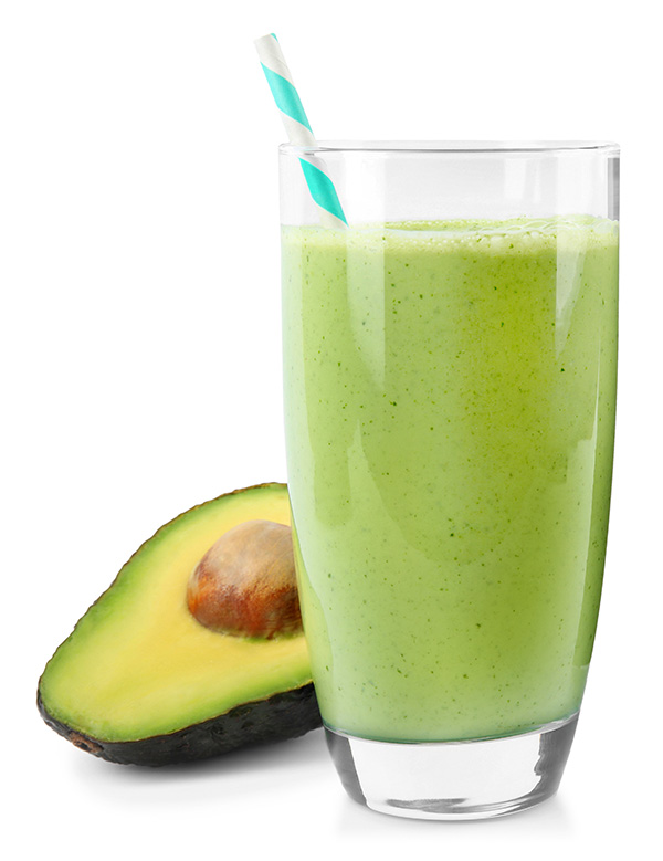avocado fruit and smoothie